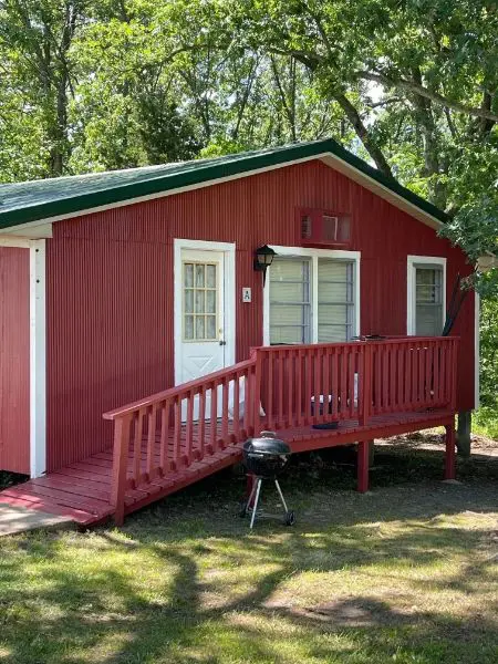 Red Colored Cabin
